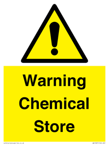 Warning Chemical Store